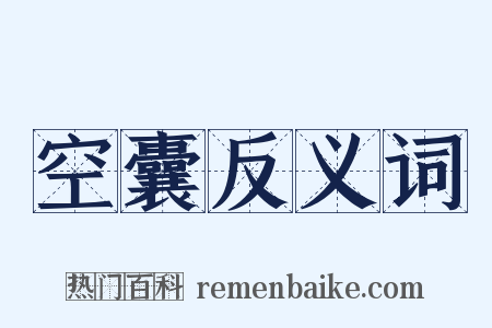 空囊反义词是什么意思的图片